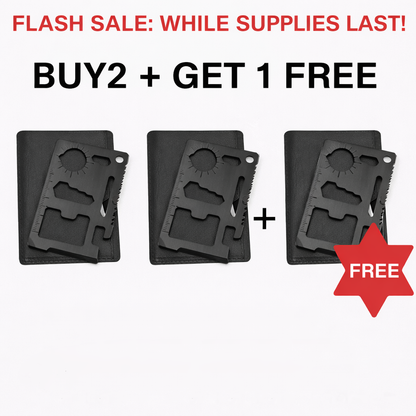 Credit Card Multi Tool – 11-in-1 Survival Card Tool for Wallet