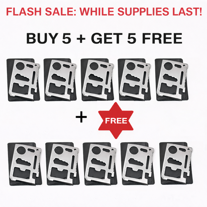 Credit Card Multi Tool – 11-in-1 Survival Card Tool for Wallet