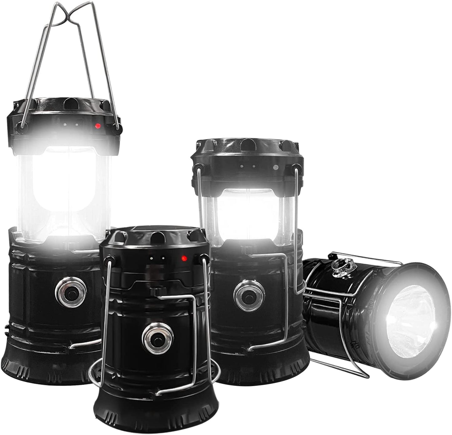 Rechargeable LED Camping Lantern – Solar USB, 3 Modes, 500LM