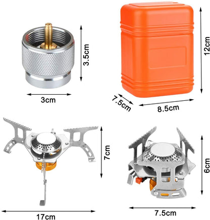 Camping Stove 3700W Ultralight Foldable Windproof Piezo Ignition