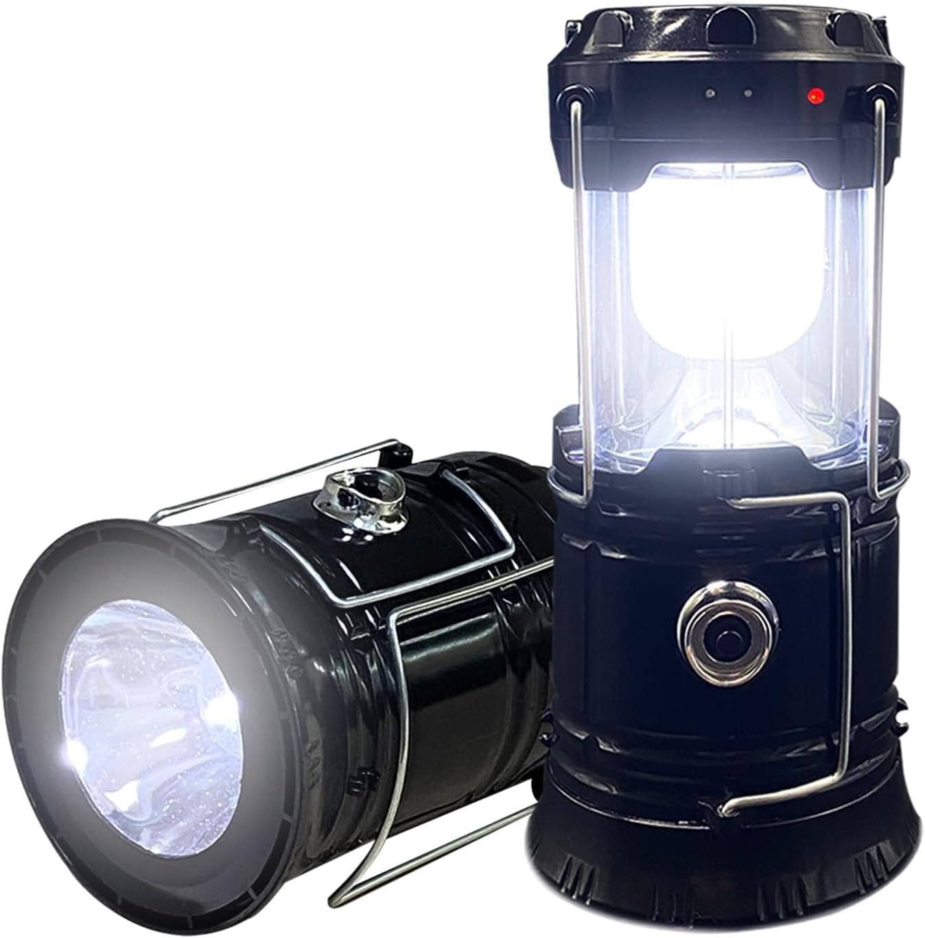 Rechargeable LED Camping Lantern – Solar USB, 3 Modes, 500LM