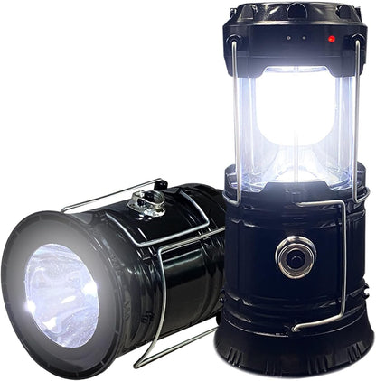 Rechargeable LED Camping Lantern – Solar USB, 3 Modes, 500LM