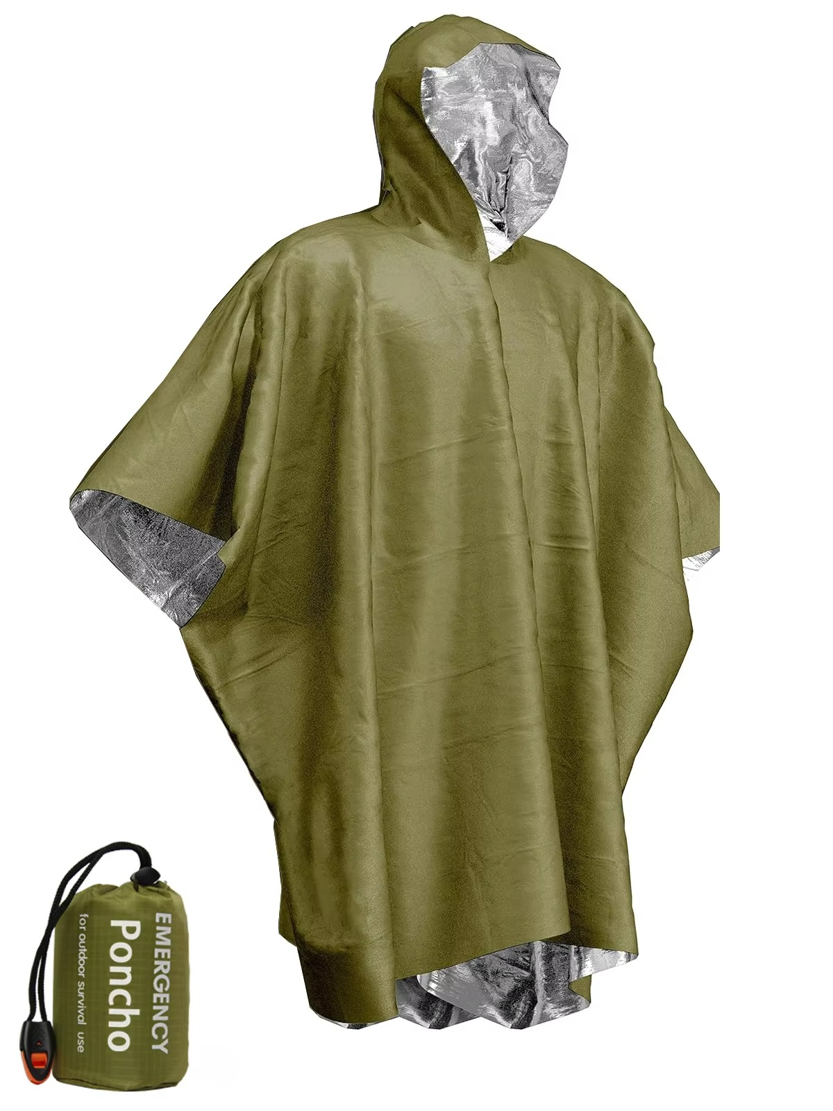 Emergency Thermal Rain Poncho – Waterproof Survival Blanket Poncho