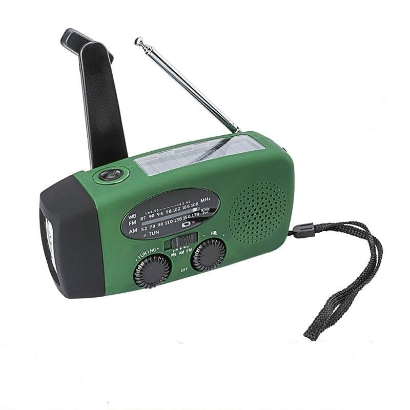 Solar Power Bank Emergency Radio with Hand Crank & NOAA