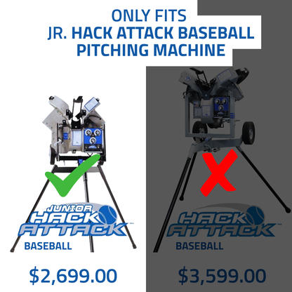 Extended baseball pitching machine chute source image 2