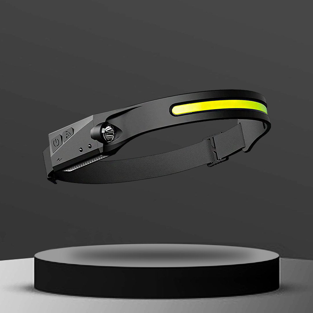 Rechargeable LED Headlamp 230° Wide Beam Motion Sensor IPX4