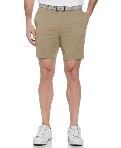Men's Flat Front Golf Shorts with a 7-Inch Inseam and Flexible Active Waistband for Movement on the Course