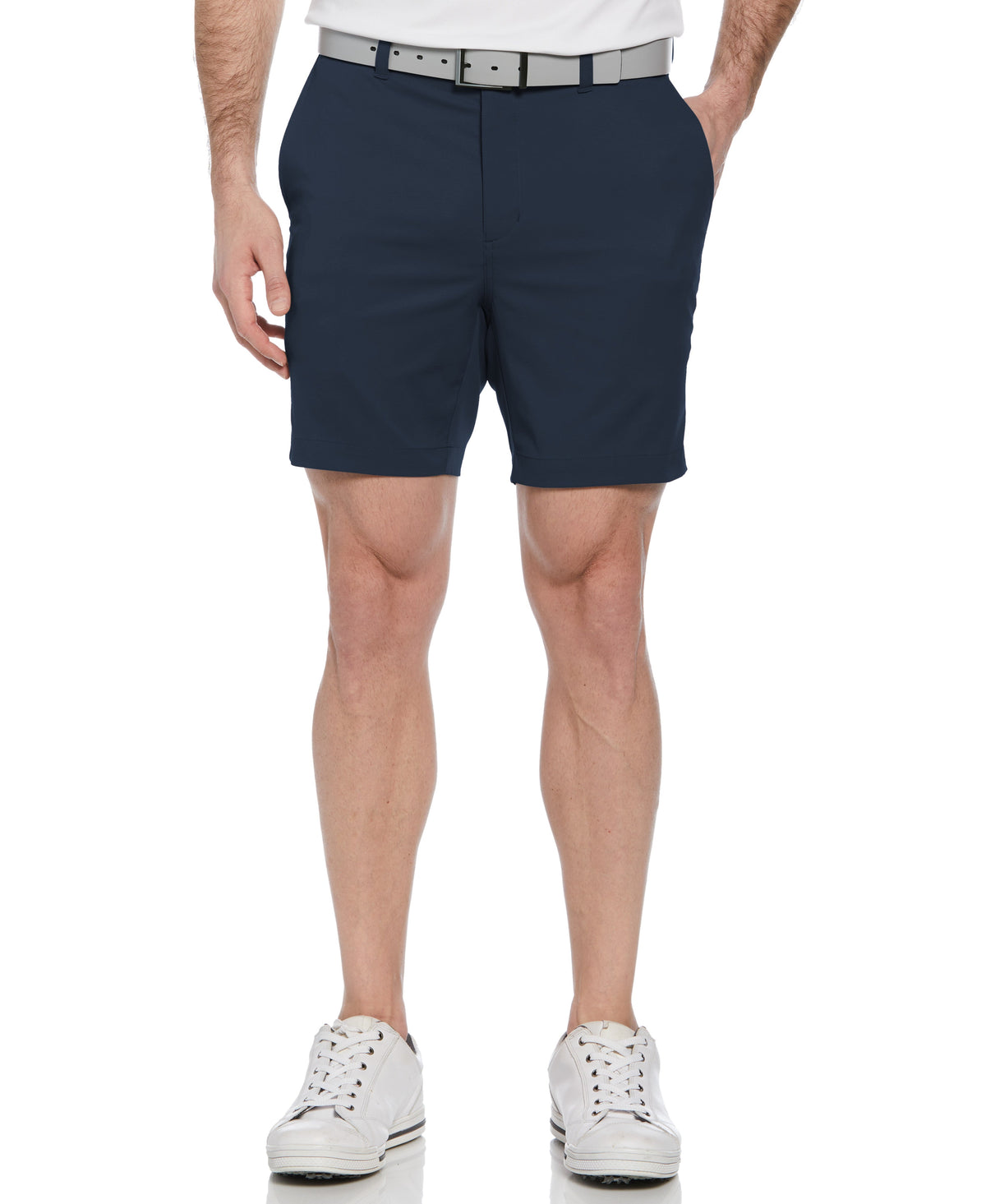 Men's Flat Front Golf Shorts with a 7-Inch Inseam and Flexible Active Waistband for Movement on the Course