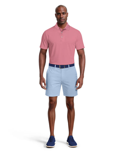 Men's Flat Front Golf Shorts with a 7-Inch Inseam and Flexible Active Waistband for Movement on the Course