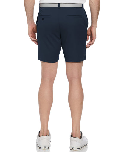 Men's Flat Front Golf Shorts with a 7-Inch Inseam and Flexible Active Waistband for Movement on the Course