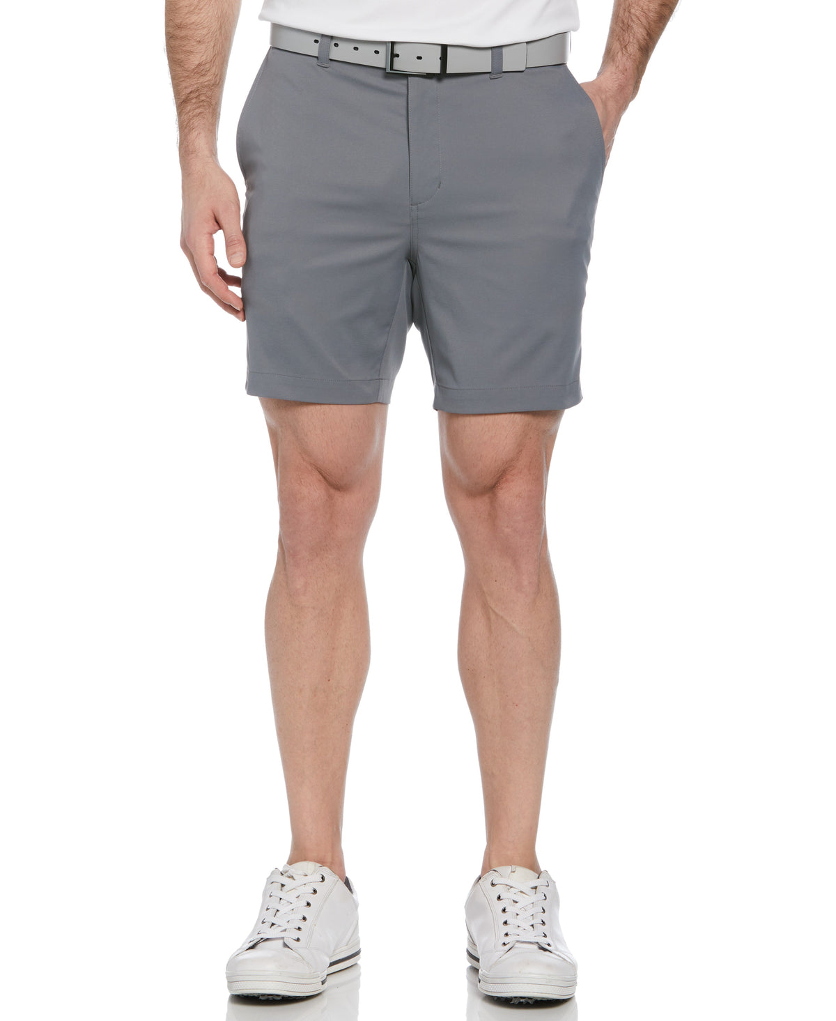 Men's Flat Front Golf Shorts with a 7-Inch Inseam and Flexible Active Waistband for Movement on the Course