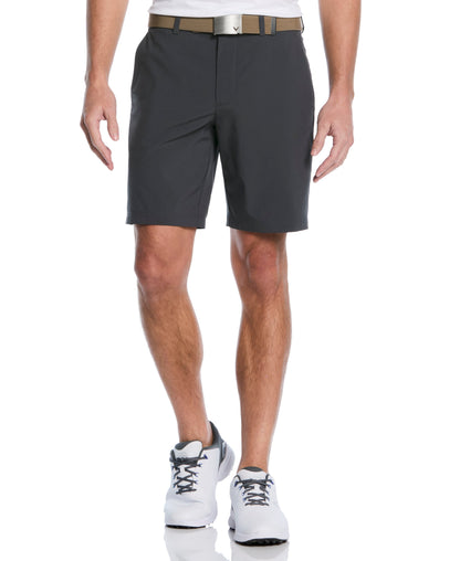 Men's Flat Front Stretch Golf Shorts with a 9-Inch Inseam and Flexible Waistband for Comfortable Rounds