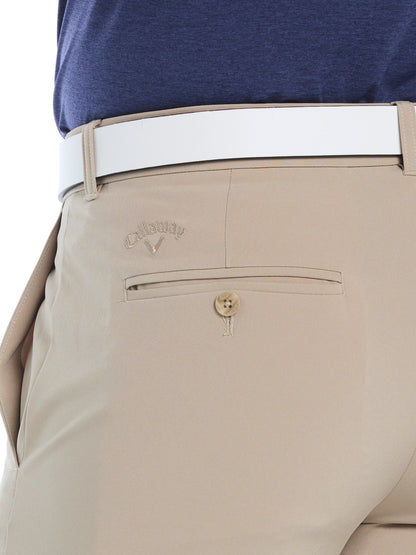 Men's Flat Front Stretch Golf Shorts with a 9-Inch Inseam and Flexible Waistband for Comfortable Rounds