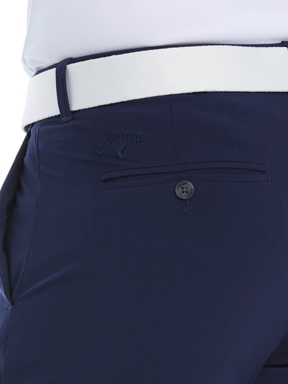 Men's Flat Front Stretch Golf Shorts with a 9-Inch Inseam and Flexible Waistband for Comfortable Rounds