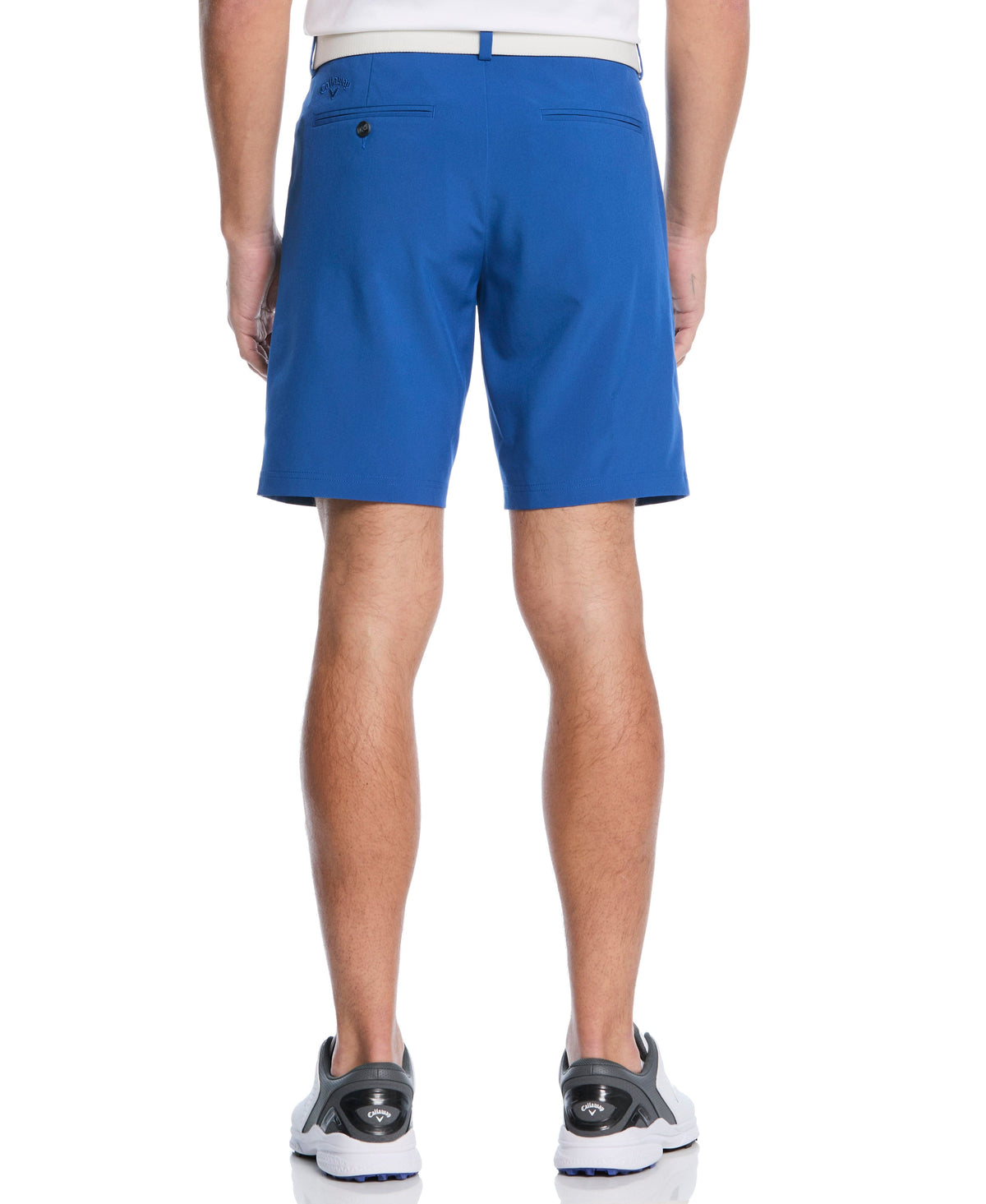 Men's Flat Front Stretch Golf Shorts with a 9-Inch Inseam and Flexible Waistband for Comfortable Rounds