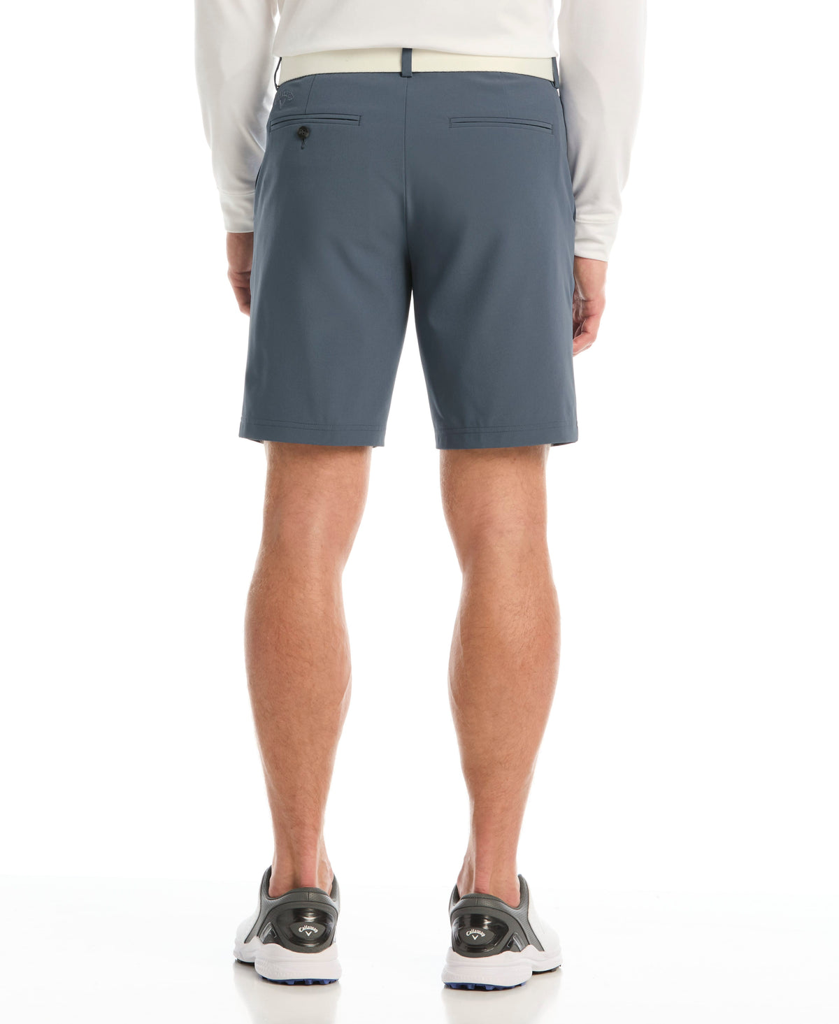 Men's Flat Front Stretch Golf Shorts with a 9-Inch Inseam and Flexible Waistband for Comfortable Rounds