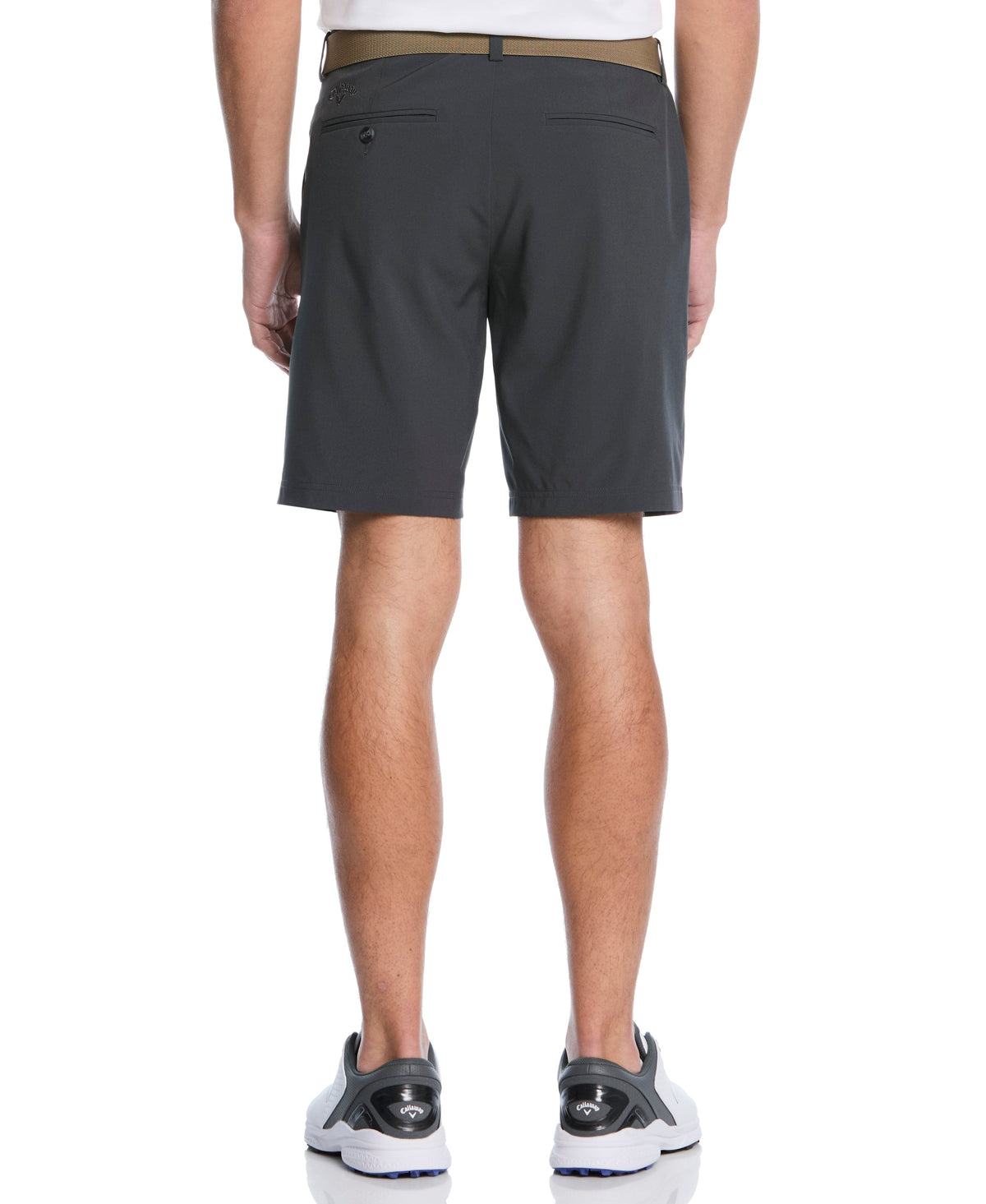 Men's Flat Front Stretch Golf Shorts with a 9-Inch Inseam and Flexible Waistband for Comfortable Rounds