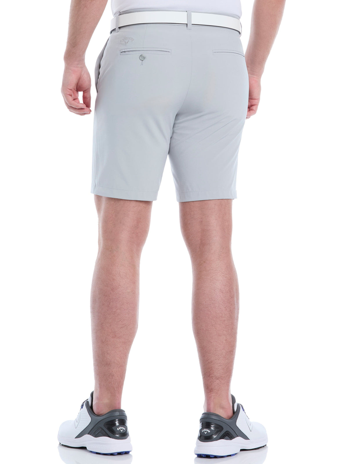 Men's Flat Front Stretch Golf Shorts with a 9-Inch Inseam and Flexible Waistband for Comfortable Rounds