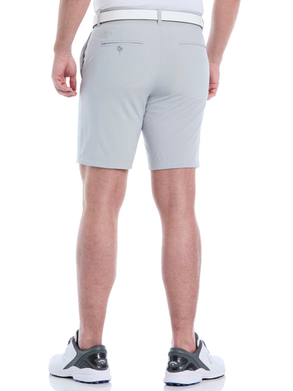 Men's Flat Front Stretch Golf Shorts with a 9-Inch Inseam and Flexible Waistband for Comfortable Rounds