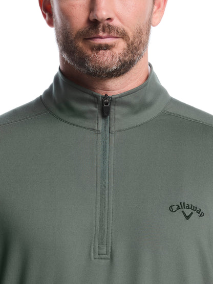 Men's Lightweight Quarter-Zip Golf Pullover for Flexible Swings and Water-Repellent Comfort