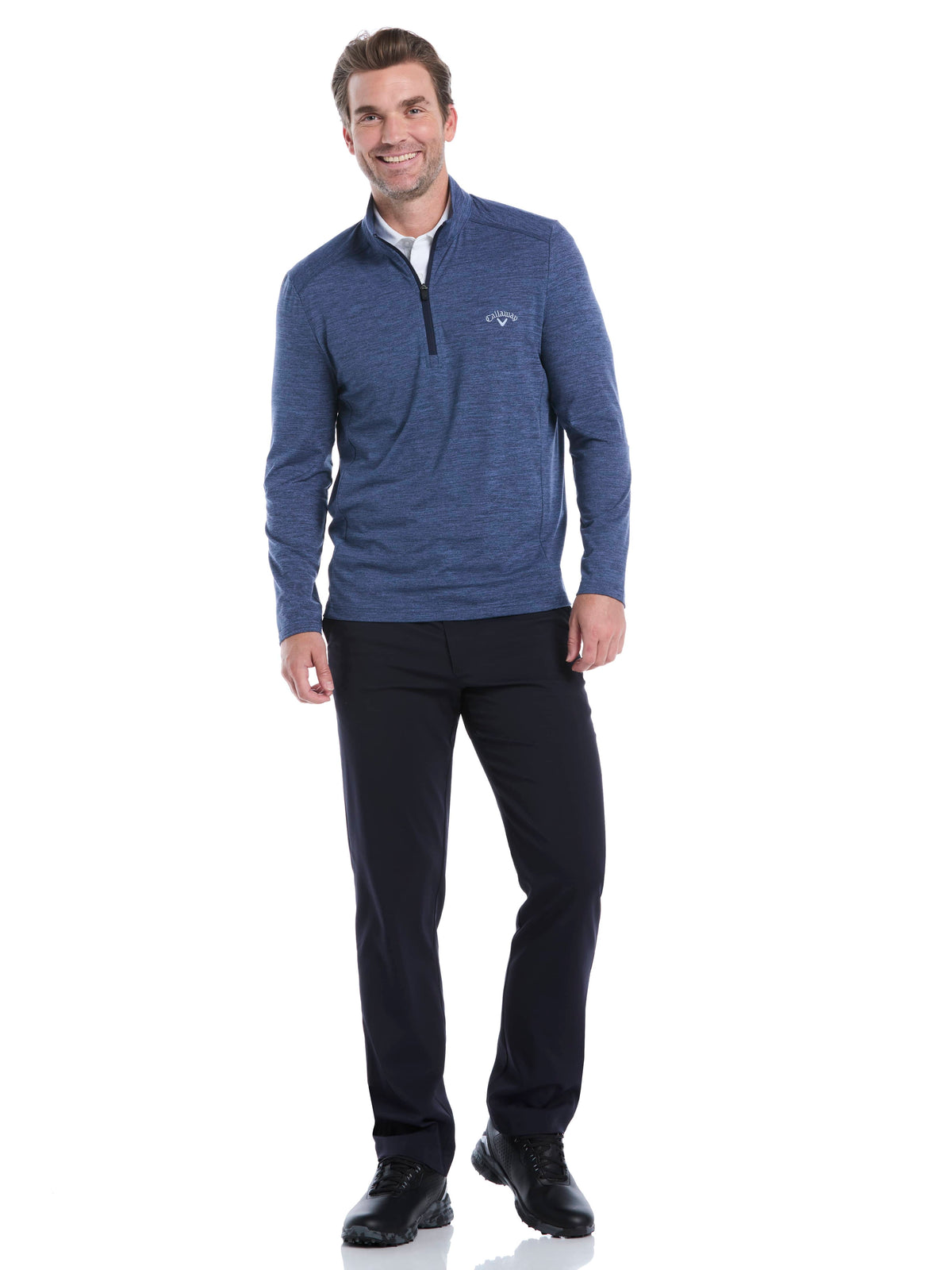 Men's Lightweight Quarter-Zip Golf Pullover for Flexible Swings and Water-Repellent Comfort