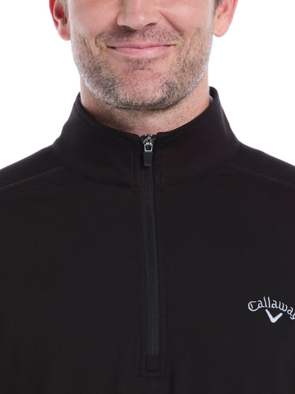 Men's Lightweight Quarter-Zip Golf Pullover for Flexible Swings and Water-Repellent Comfort