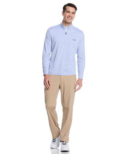 Men's Lightweight Quarter-Zip Golf Pullover for Flexible Swings and Water-Repellent Comfort