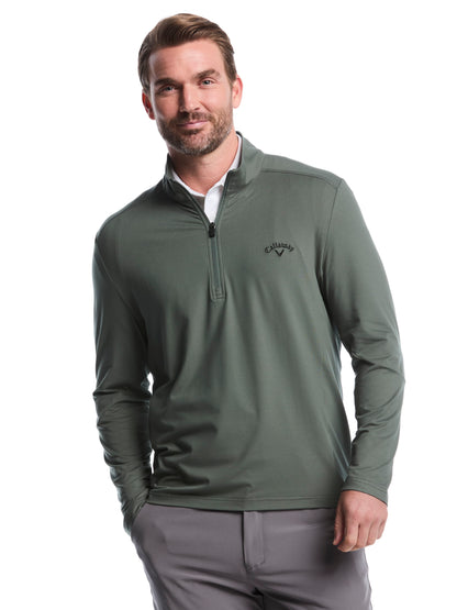 Men's Lightweight Quarter-Zip Golf Pullover for Flexible Swings and Water-Repellent Comfort