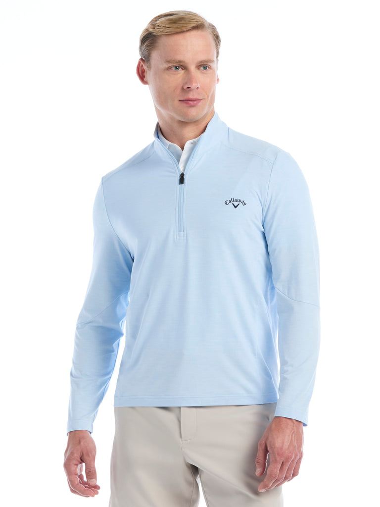 Men's Lightweight Quarter-Zip Golf Pullover for Flexible Swings and Water-Repellent Comfort