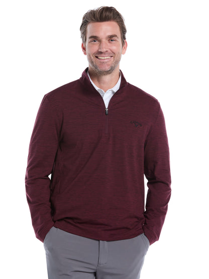 Men's Lightweight Quarter-Zip Golf Pullover for Flexible Swings and Water-Repellent Comfort