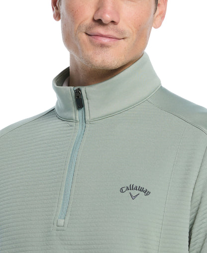 Men's Ottoman Quarter-Zip Golf Base Layer for Moisture-Wicking Comfort and Easy Layering on Cool Days