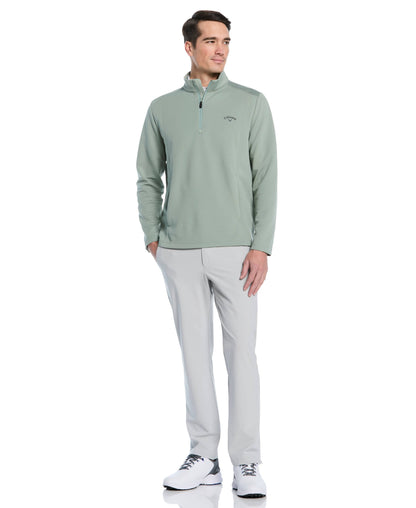 Men's Ottoman Quarter-Zip Golf Base Layer for Moisture-Wicking Comfort and Easy Layering on Cool Days