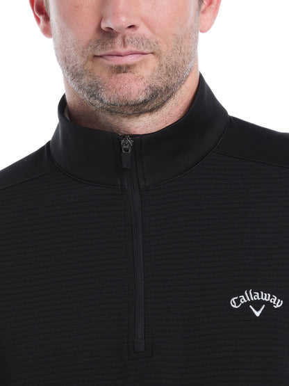 Men's Ottoman Quarter-Zip Golf Base Layer for Moisture-Wicking Comfort and Easy Layering on Cool Days