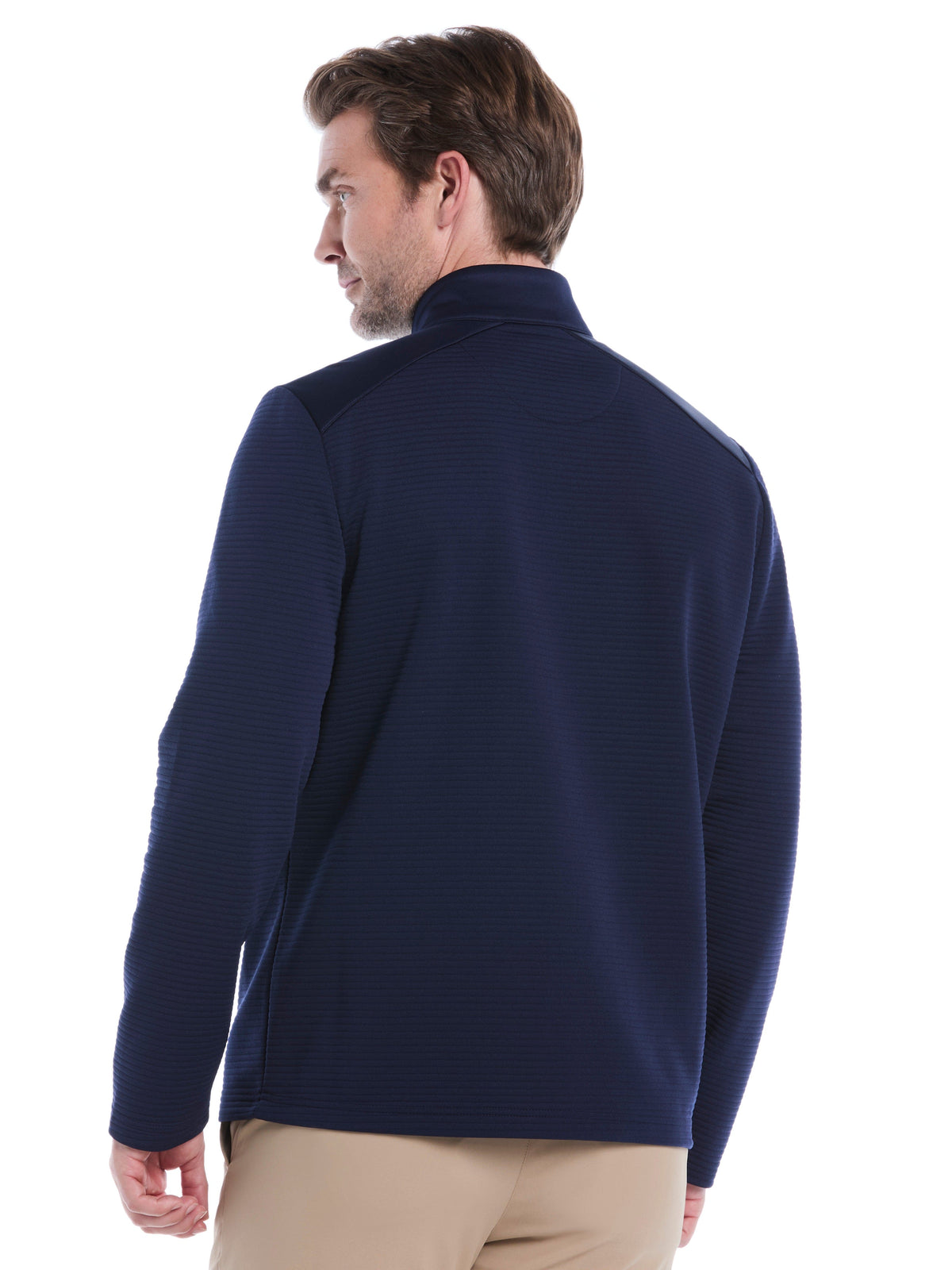 Men's Ottoman Quarter-Zip Golf Base Layer for Moisture-Wicking Comfort and Easy Layering on Cool Days