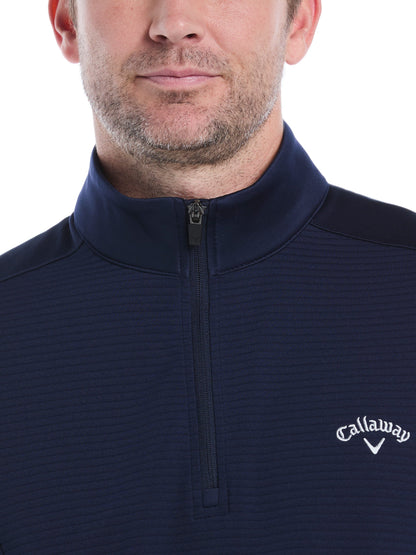 Men's Ottoman Quarter-Zip Golf Base Layer for Moisture-Wicking Comfort and Easy Layering on Cool Days