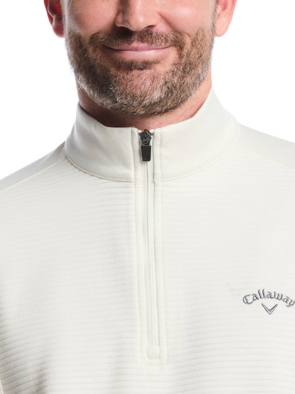 Men's Ottoman Quarter-Zip Golf Base Layer for Moisture-Wicking Comfort and Easy Layering on Cool Days