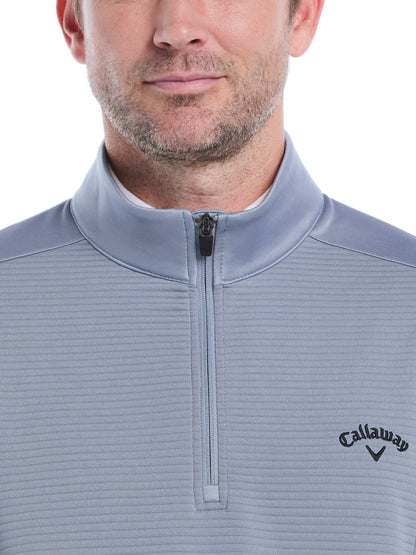 Men's Ottoman Quarter-Zip Golf Base Layer for Moisture-Wicking Comfort and Easy Layering on Cool Days