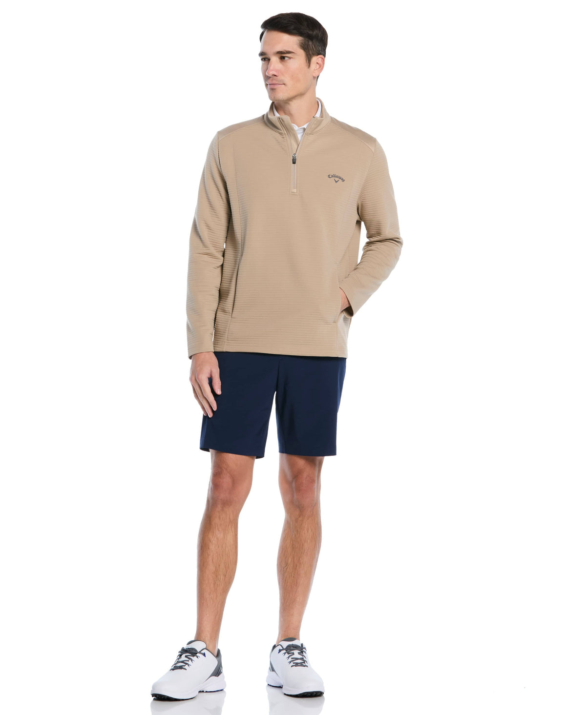 Men's Ottoman Quarter-Zip Golf Base Layer for Moisture-Wicking Comfort and Easy Layering on Cool Days