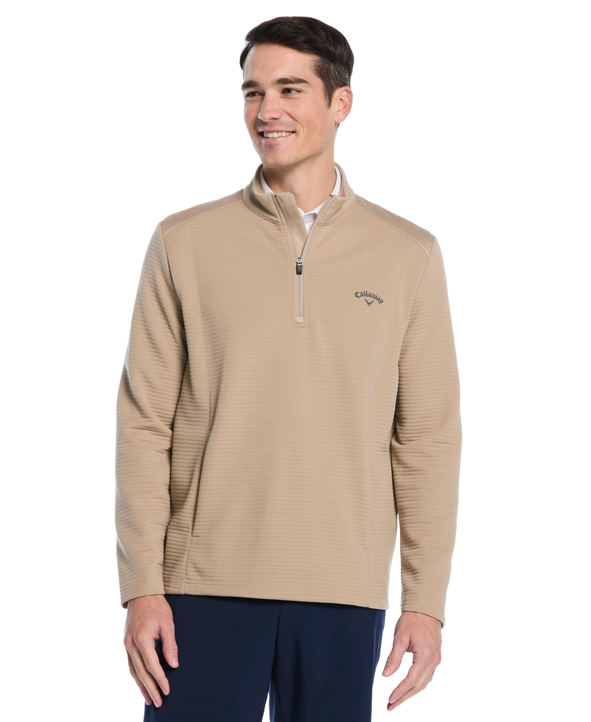 Men's Ottoman Quarter-Zip Golf Base Layer for Moisture-Wicking Comfort and Easy Layering on Cool Days