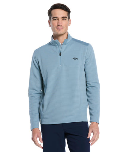 Men's Ottoman Quarter-Zip Golf Base Layer for Moisture-Wicking Comfort and Easy Layering on Cool Days