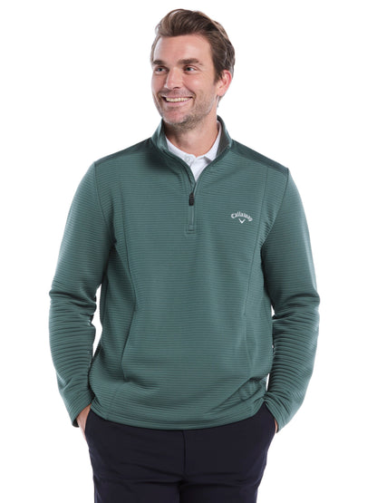 Men's Ottoman Quarter-Zip Golf Base Layer for Moisture-Wicking Comfort and Easy Layering on Cool Days