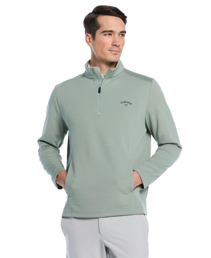 Men's Ottoman Quarter-Zip Golf Base Layer for Moisture-Wicking Comfort and Easy Layering on Cool Days