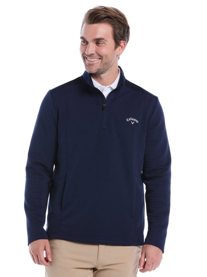 Men's Ottoman Quarter-Zip Golf Base Layer for Moisture-Wicking Comfort and Easy Layering on Cool Days