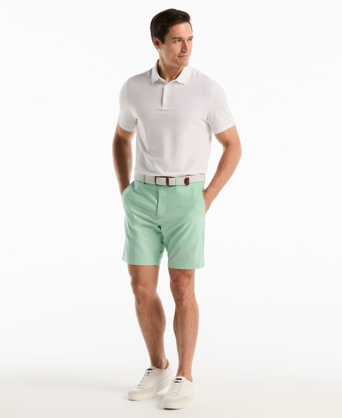 Men's 8-Inch Golf Shorts in Stretch Plain-Weave Fabric for Moisture-Wicking Comfort on the Course