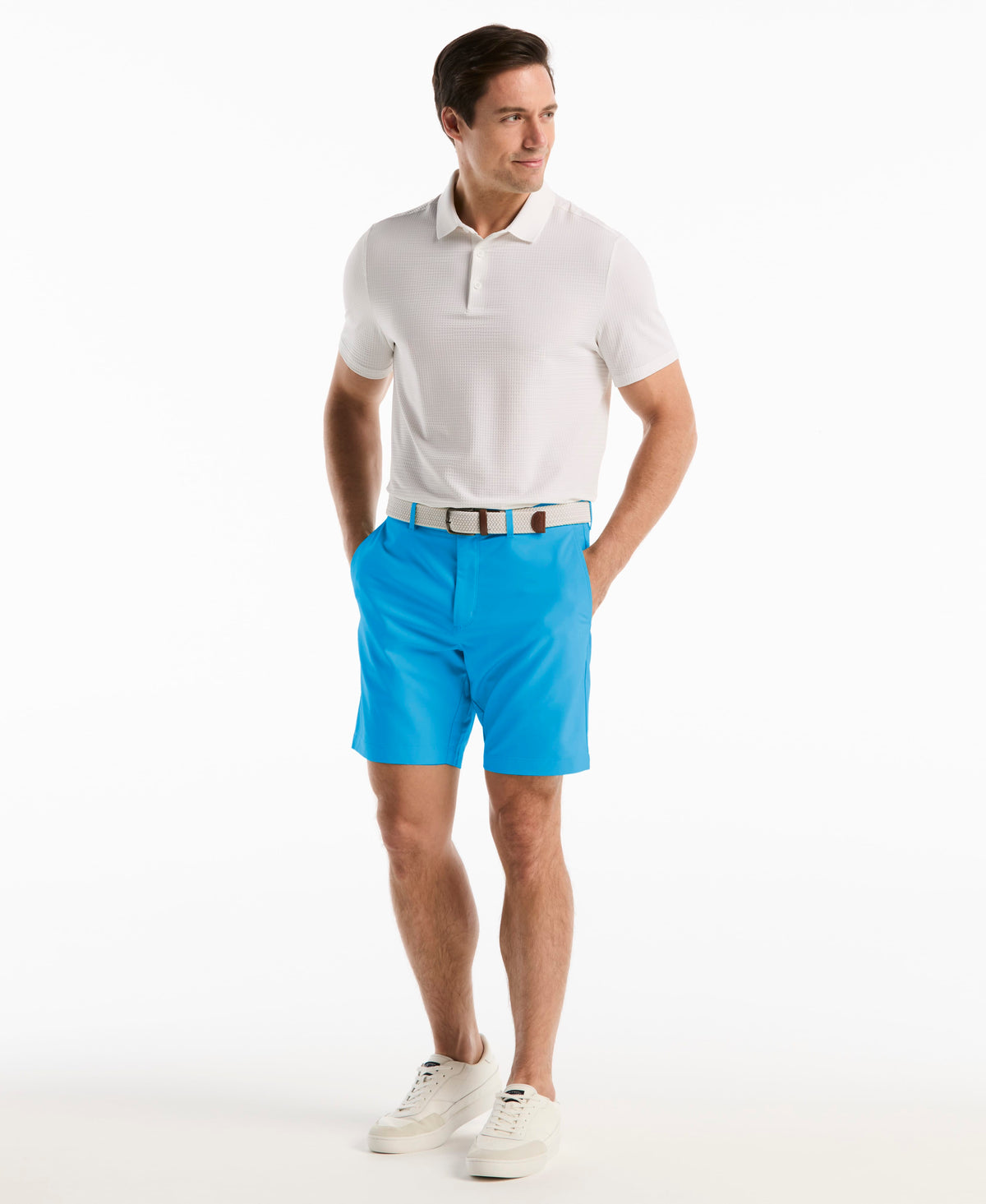 Men's 8-Inch Golf Shorts in Stretch Plain-Weave Fabric for Moisture-Wicking Comfort on the Course