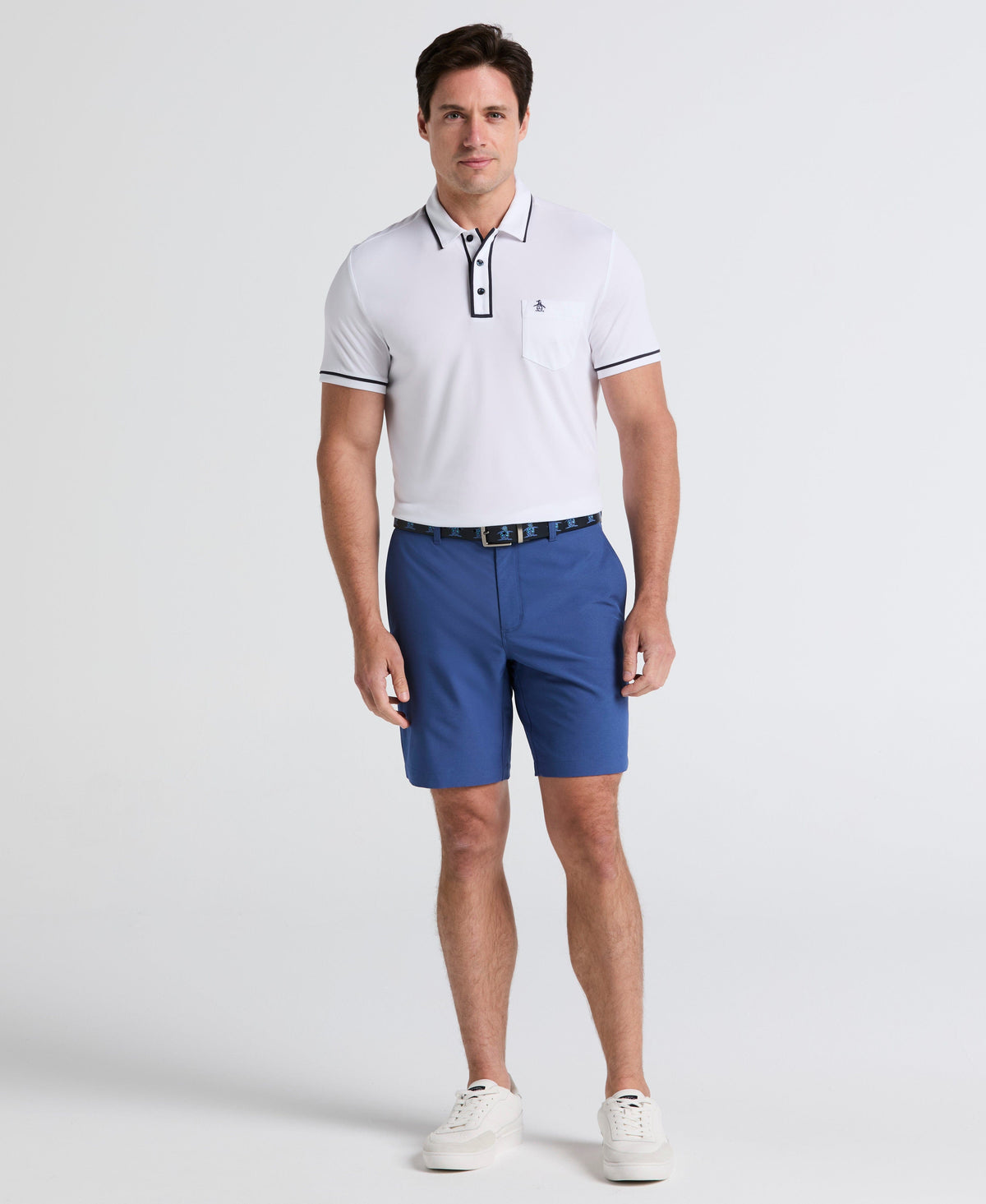 Men's 8-Inch Golf Shorts in Stretch Plain-Weave Fabric for Moisture-Wicking Comfort on the Course