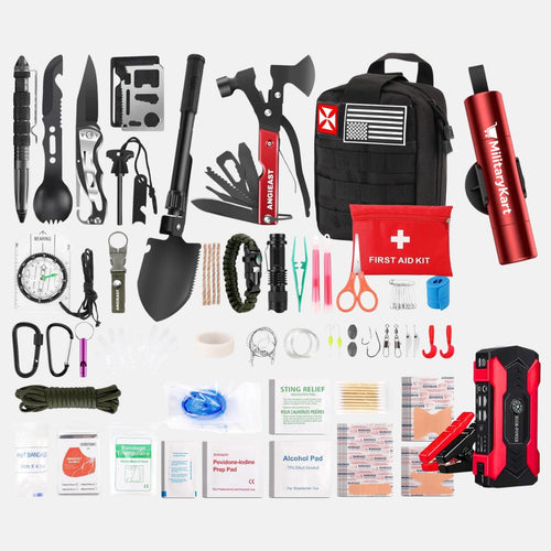 Car Emergency Kit – Jump Starter, IFAK & Escape Tool Bundle