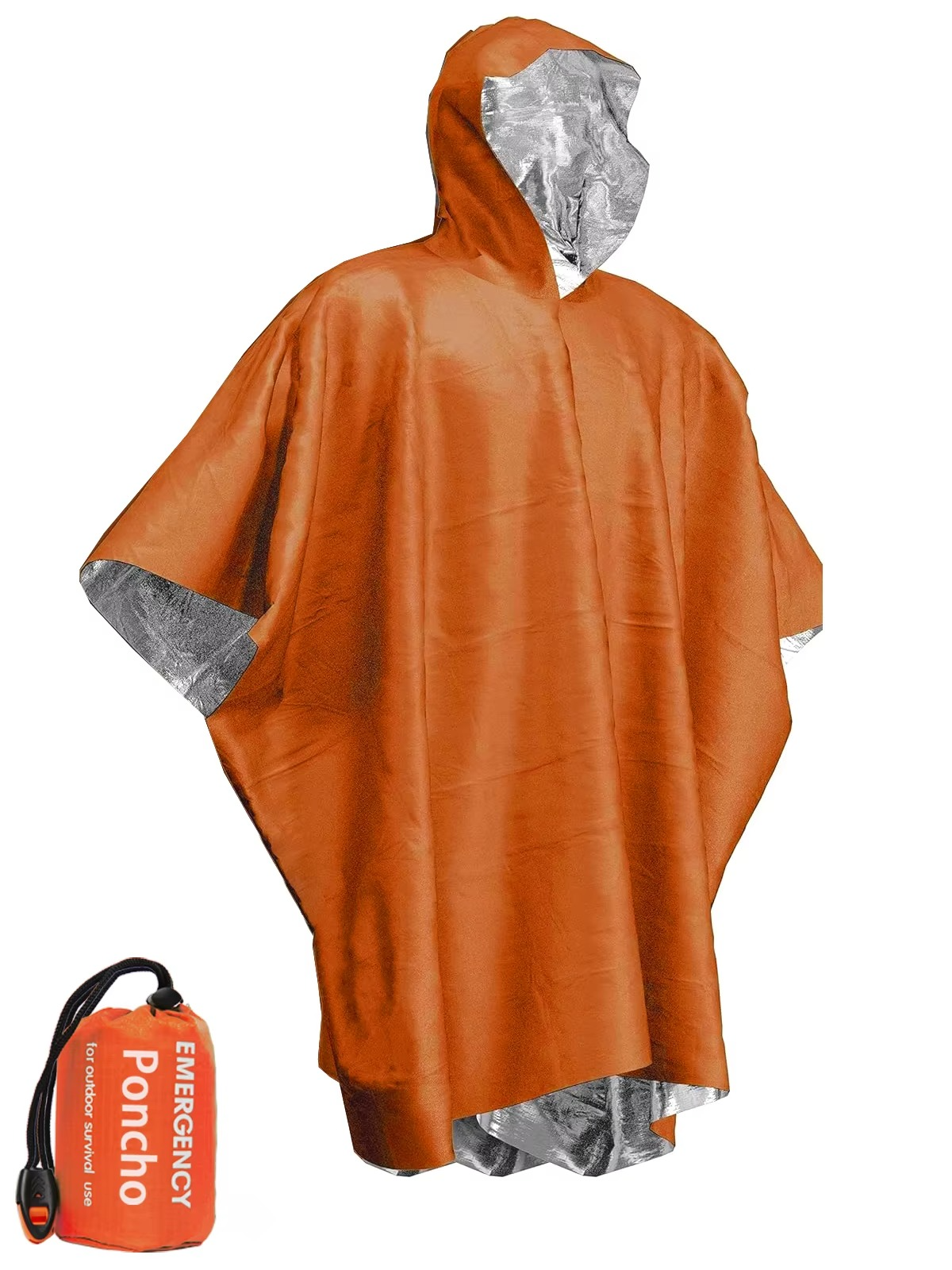 Emergency Thermal Rain Poncho – Waterproof Survival Blanket Poncho