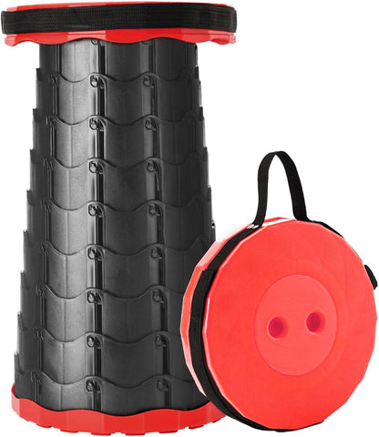 Portable Folding Camping Stool with 12 Height Settings – 400 lbs Capacity
