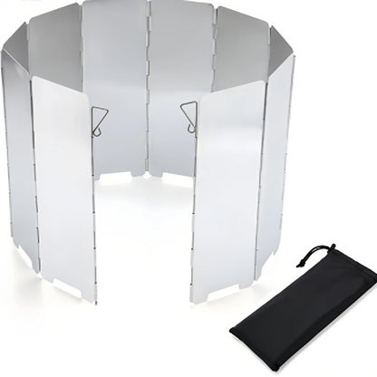 Camping Stove Windscreen – Foldable Aluminum Wind Shield